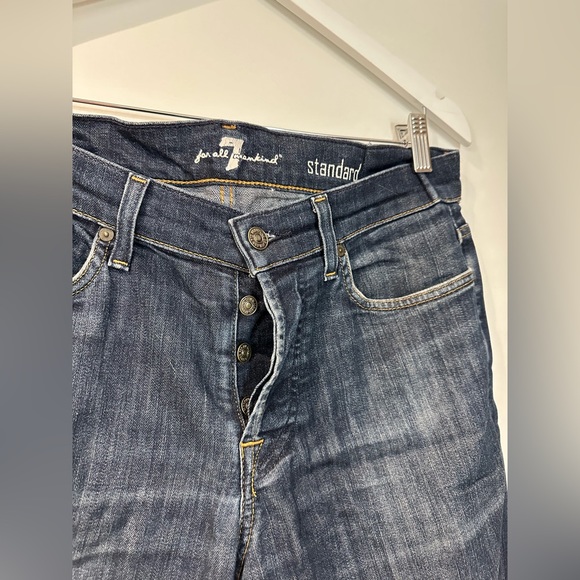 Men’s Seven for All Mankind blue jeans size 32–soft denim, very comfy! - Picture 2 of 13